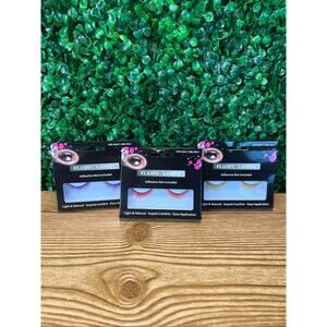 Bundle of 3 New Red Purple Yellow Fashion Eyelashes Adult Dress Up Cosplay